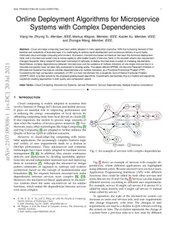 Online Deployment Algorithms for Microservice Systems with Complex
  Dependencies