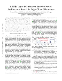 LENS: Layer Distribution Enabled Neural Architecture Search in
  Edge-Cloud Hierarchies