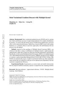Stein Variational Gradient Descent with Multiple Kernel