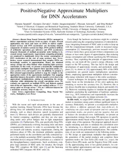 Positive/Negative Approximate Multipliers for DNN Accelerators
