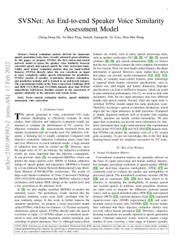 SVSNet: An End-to-end Speaker Voice Similarity Assessment Model