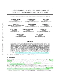 Large-scale graph representation learning with very deep GNNs and
  self-supervision