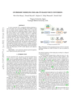 On Prosody Modeling for ASR+TTS based Voice Conversion