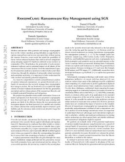 RansomClave: Ransomware Key Management using SGX