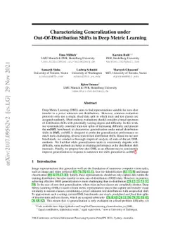 Characterizing Generalization under Out-Of-Distribution Shifts in Deep
  Metric Learning