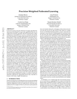 Precision-Weighted Federated Learning