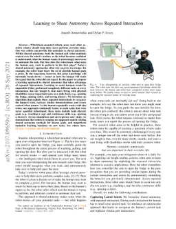 Learning to Share Autonomy Across Repeated Interaction