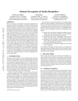 Human Perception of Audio Deepfakes