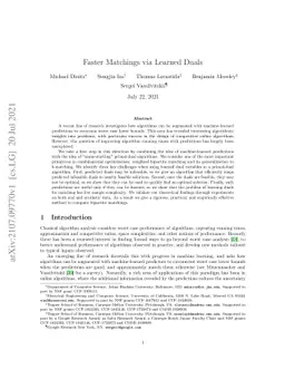 Faster Matchings via Learned Duals