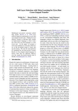Soft Layer Selection with Meta-Learning for Zero-Shot Cross-Lingual
  Transfer