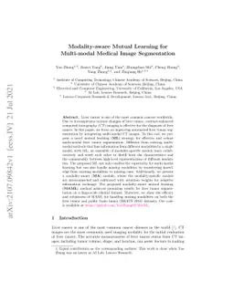Modality-aware Mutual Learning for Multi-modal Medical Image
  Segmentation