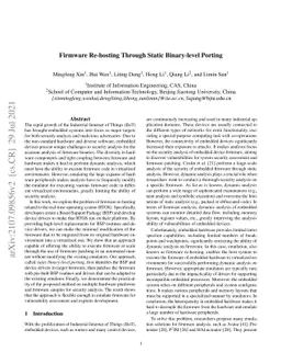 Firmware Re-hosting Through Static Binary-level Porting