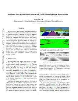 Weighted Intersection over Union (wIoU) for Evaluating Image
  Segmentation