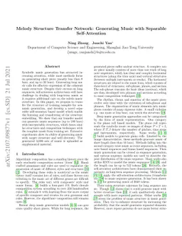Melody Structure Transfer Network: Generating Music with Separable
  Self-Attention