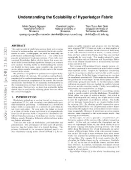 Understanding the Scalability of Hyperledger Fabric