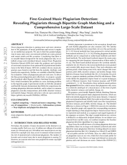 Fine-Grained Music Plagiarism Detection: Revealing Plagiarists through
  Bipartite Graph Matching and a Comprehensive Large-Scale Dataset
