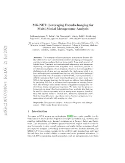 MG-NET: Leveraging Pseudo-Imaging for Multi-Modal Metagenome Analysis