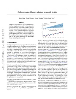 Online structural kernel selection for mobile health