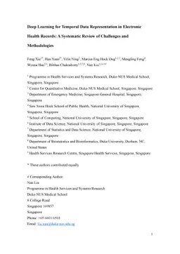 Deep learning for temporal data representation in electronic health
  records: A systematic review of challenges and methodologies