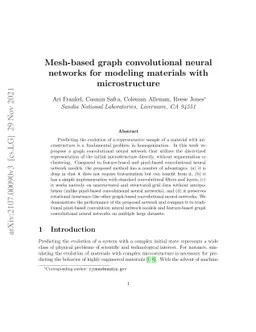 Mesh-based graph convolutional neural networks for modeling materials
  with microstructure