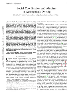 Social Coordination and Altruism in Autonomous Driving