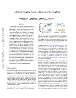 AdaXpert: Adapting Neural Architecture for Growing Data