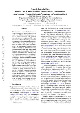 Scientia Potentia Est -- On the Role of Knowledge in Computational
  Argumentation