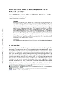 DivergentNets: Medical Image Segmentation by Network Ensemble