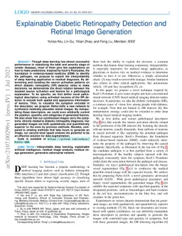 Explainable Diabetic Retinopathy Detection and Retinal Image Generation