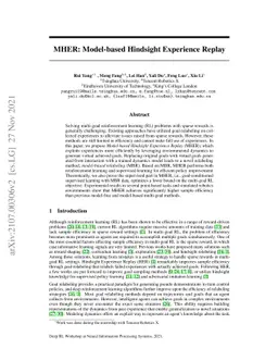 MHER: Model-based Hindsight Experience Replay