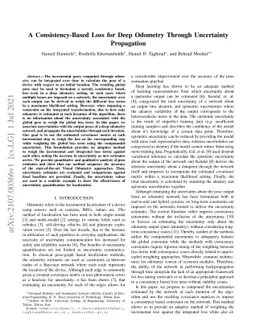 A Consistency-Based Loss for Deep Odometry Through Uncertainty
  Propagation