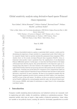Global sensitivity analysis using derivative-based sparse Poincaré
  chaos expansions