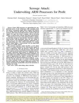 Scrooge Attack: Undervolting ARM Processors for Profit