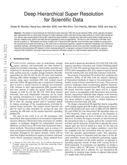 Deep Hierarchical Super Resolution for Scientific Data