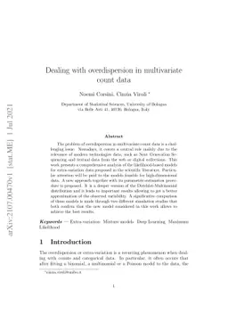 Dealing with overdispersion in multivariate count data