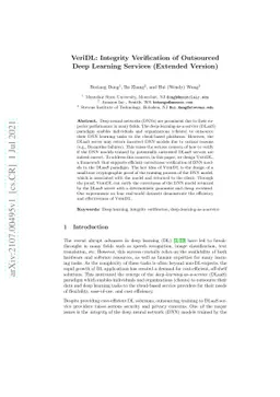 VeriDL: Integrity Verification of Outsourced Deep Learning Services
  (Extended Version)