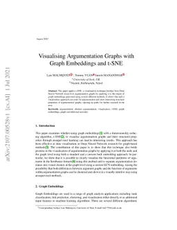 Visualising Argumentation Graphs with Graph Embeddings and t-SNE