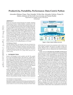Productivity, Portability, Performance: Data-Centric Python