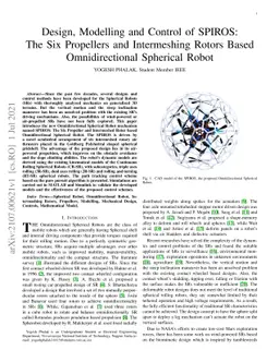 Design, Modelling and Control of SPIROS: The Six Propellers and
  Intermeshing Rotors Based Omnidirectional Spherical Robot