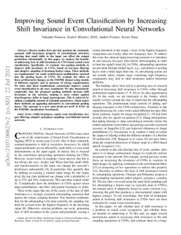 Improving Sound Event Classification by Increasing Shift Invariance in
  Convolutional Neural Networks