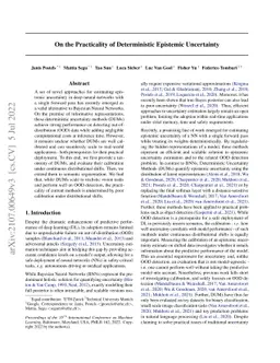 On the Practicality of Deterministic Epistemic Uncertainty