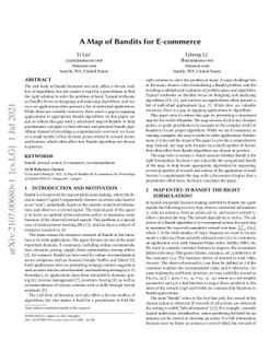 A Map of Bandits for E-commerce