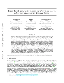 Inter-Beat Interval Estimation with Tiramisu Model: A Novel Approach
  with Reduced Error