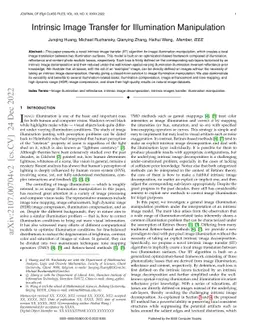 Intrinsic Image Transfer for Illumination Manipulation