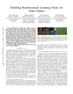 Distilling Reinforcement Learning Tricks for Video Games