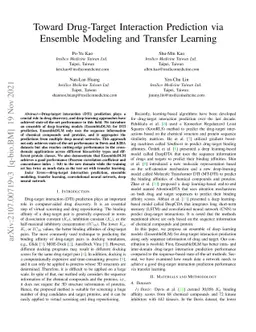 Toward Drug-Target Interaction Prediction via Ensemble Modeling and
  Transfer Learning