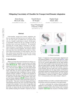 Mitigating Uncertainty of Classifier for Unsupervised Domain Adaptation