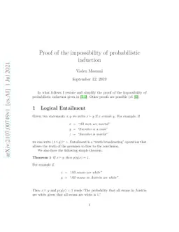 Proof of the impossibility of probabilistic induction