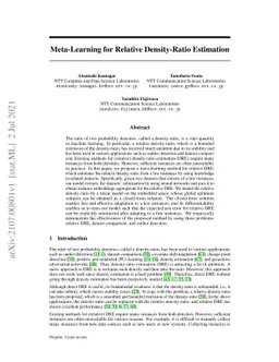 Meta-Learning for Relative Density-Ratio Estimation