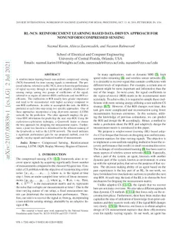 RL-NCS: Reinforcement learning based data-driven approach for nonuniform
  compressed sensing